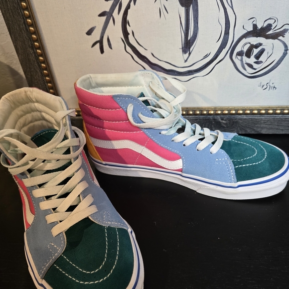 VANS Sk8-Hi Reissue Skateboard Shoes Women’s 8, Men's 6.5 Bright Colors Suede - Picture 6 of 11